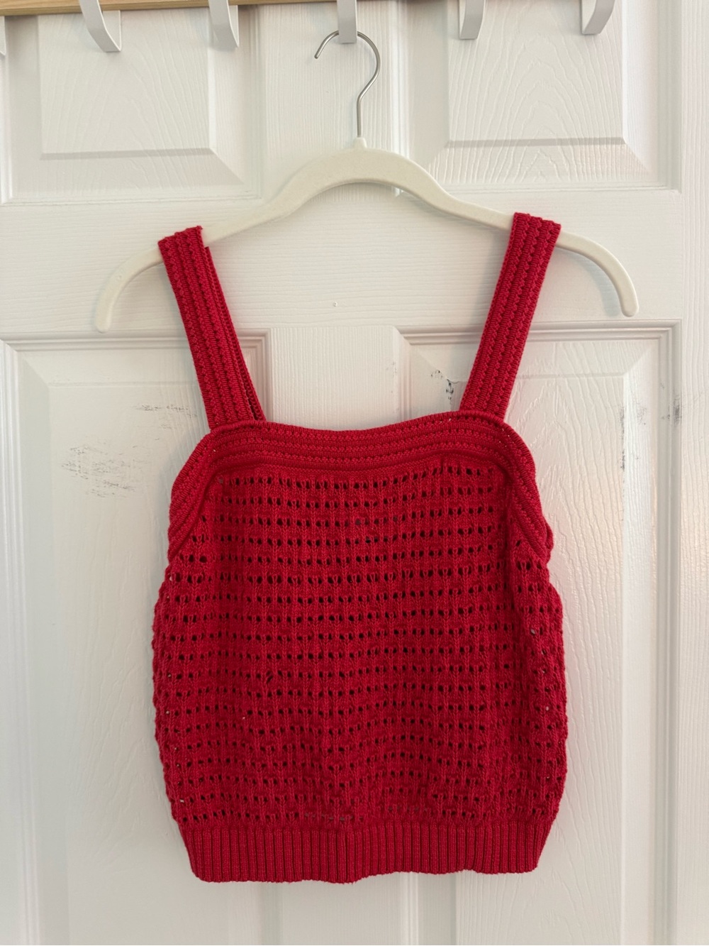 Universal Thread Red Crochet Knit Tank Top - Women